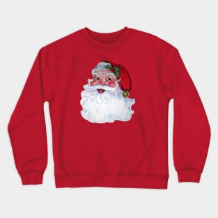 Vintage Santa Claus Jolly Face and Rosy Cheeks Crewneck Sweatshirt